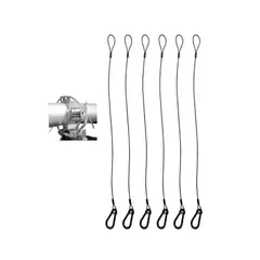 GENERICO - 6 Cables Acero Recubierto 60kg Multifunción 1 Metro X 5mm