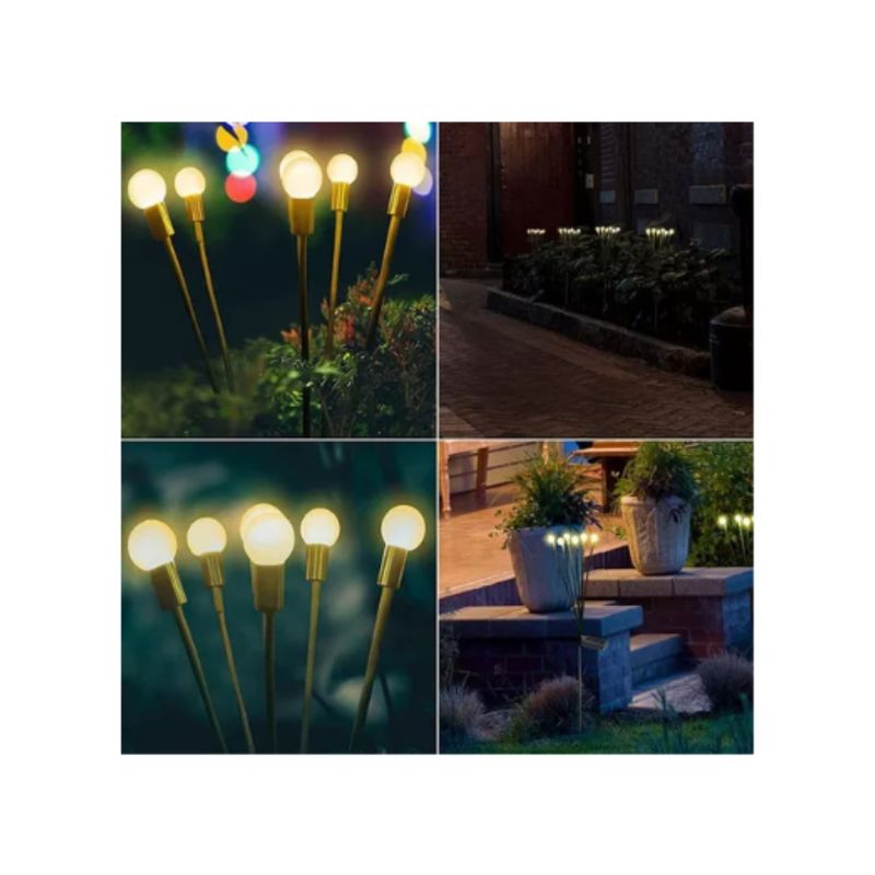 CRUSEC - Pack 2 Luces Led En Ramo Energía Solar Exterior