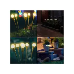 CRUSEC - Pack 2 Luces Led En Ramo Energía Solar Exterior