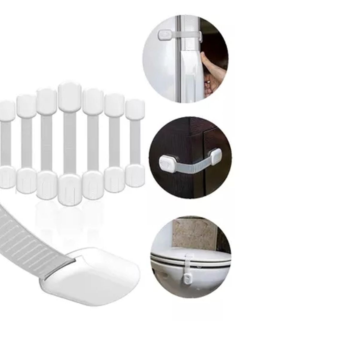 GENERICO - 8 Seguros Niños Cajones Y Muebles, Refrigerador, Ajustable