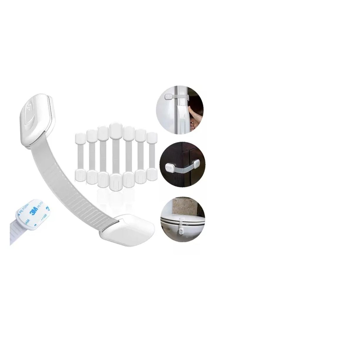 GENERICO - 8 Seguros Niños Cajones Y Muebles, Refrigerador, Ajustable