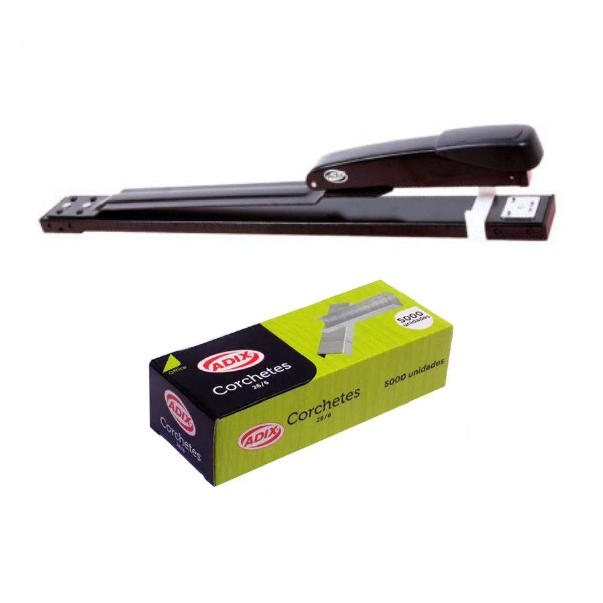 ADIX - Corchetera Metálica Largo Alcance 30 Cm + 5000 Corchetes