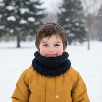 Imagen 2 del producto Cuello Tejido Cruzado Niño Talla Única Azul