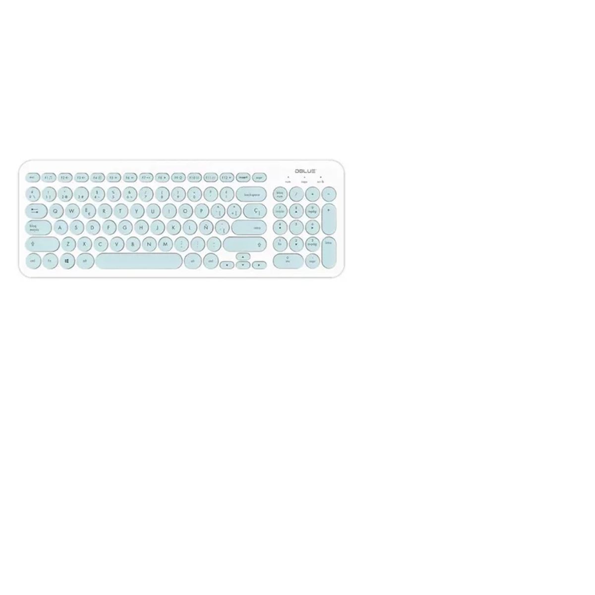 GENERICO - Teclado Ultra Delgado Usb Dblue Blancoturquesa Dbk755