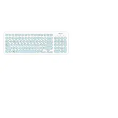 GENERICO - Teclado Ultra Delgado Usb Dblue Blancoturquesa Dbk755