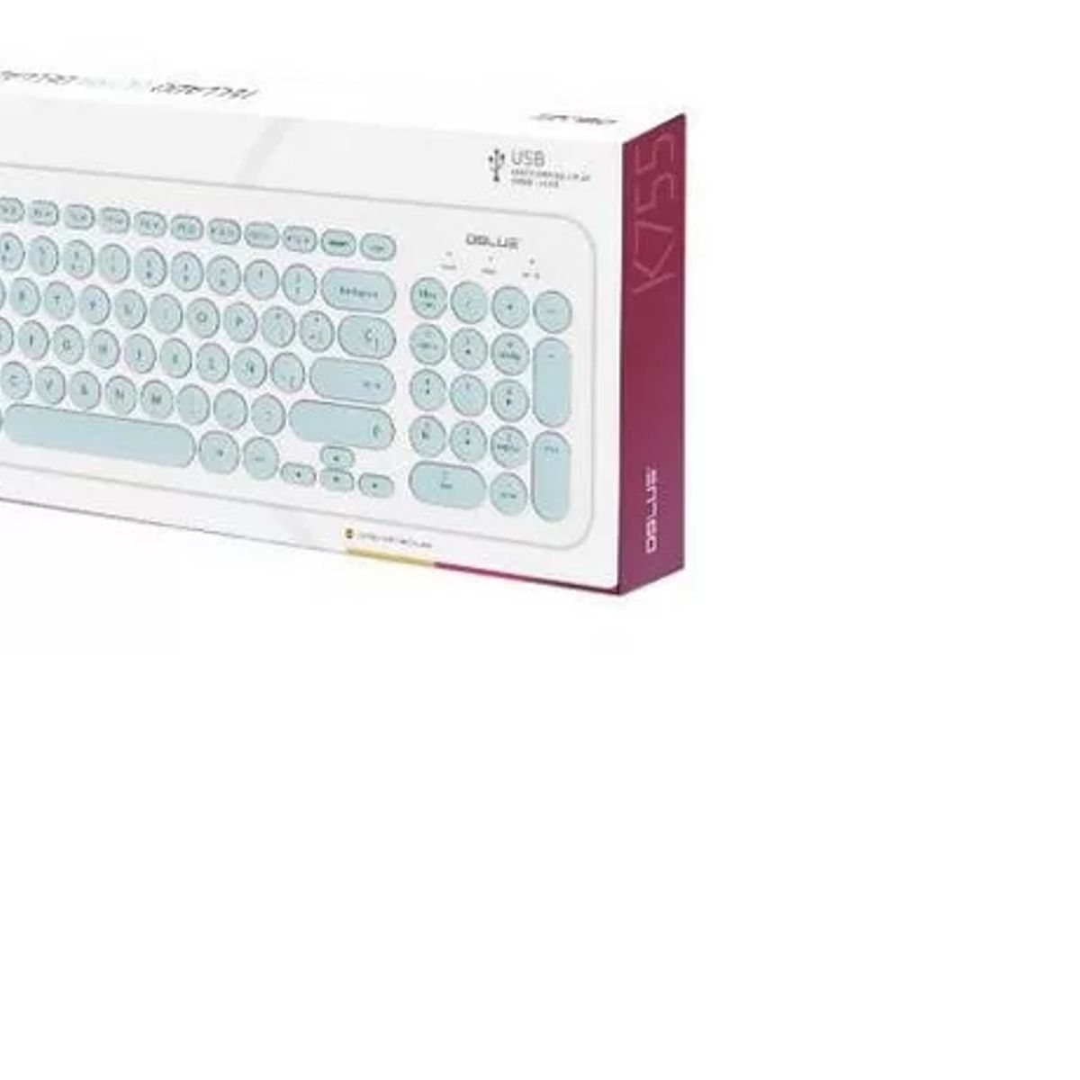 GENERICO - Teclado Ultra Delgado Usb Dblue Blancoturquesa Dbk755