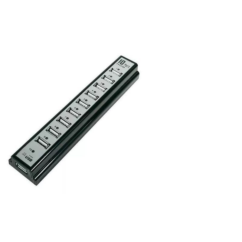 GENERICO - Hub Usb 10 Puertos 2.0, Indicador De Luz - Tecnomati