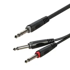 GENERICO - Cable de audio estéreo de 6,3 mm a 2 jack mono de 5 metros