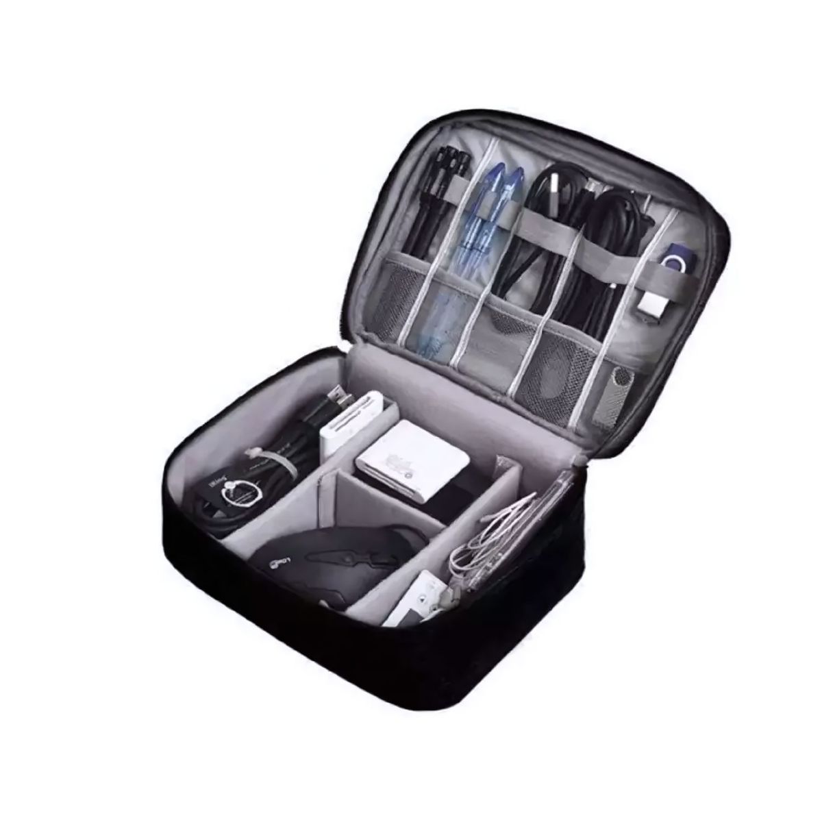 GENERICO - Estuche Organizador Cables Ordenador Bolso Organizador Viaje negro