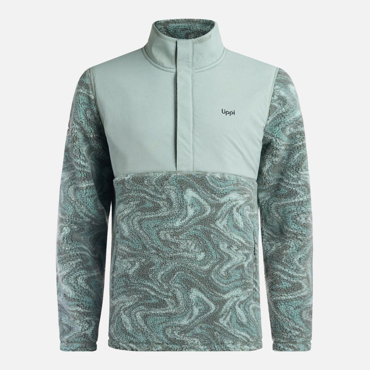 LIPPI - Chaqueta Hombre Glaciar Sherpa-Pro 1/4 Zip Jacket Print Jade Lippi