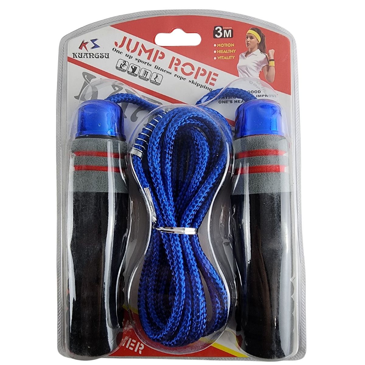 GENERICO - Cuerda Saltar Cardio Deporte Velocidad Crossfit Fitness Azul