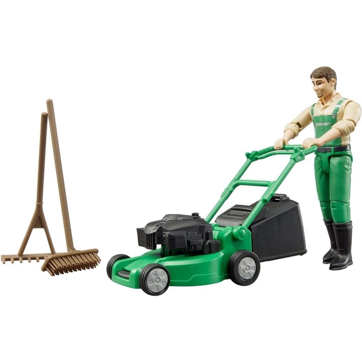 BRUDER - BRUDER 62103 BWORLD GARDENER WITH LAWN MOWER AND EQUIPMENT