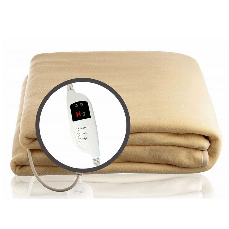 GAMA Calienta Cama 1 Plaza Wide De Polyester Con 7 Temperaturas