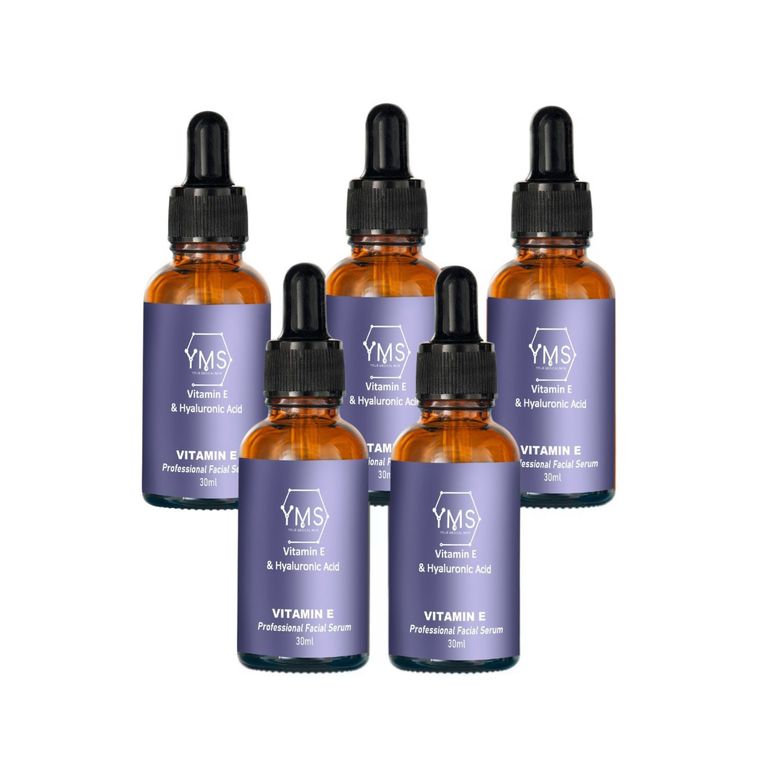 5 Serum Vitamina E y Acido Hialuronico 30 ml.