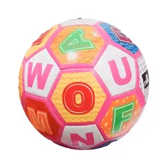 AK SPORT - Balón De Futbol Didáctico Letras Rosa