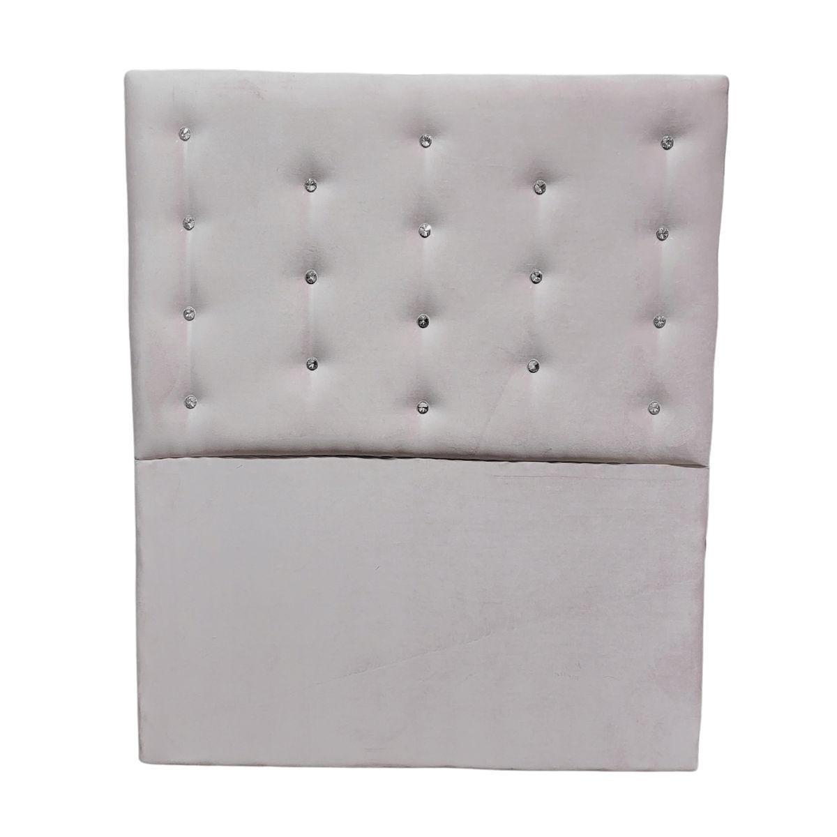 GENERICO - Respaldo 1 Plaza Crudo Felpa Botón Diamante a piso Rimar