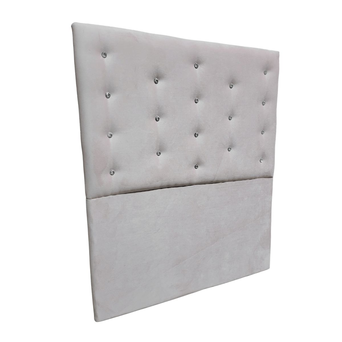 GENERICO - Respaldo 1 Plaza Crudo Felpa Botón Diamante a piso Rimar