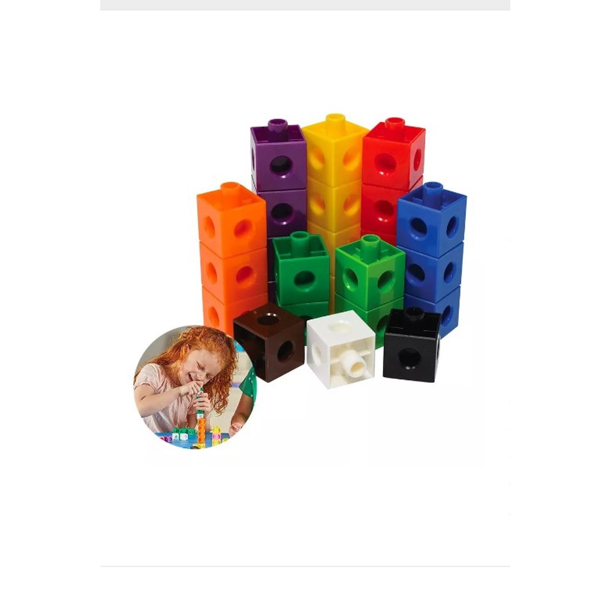 GENERICO - Cubos Multiencaje Unifix 100 Piezas Niños Aprendizaje