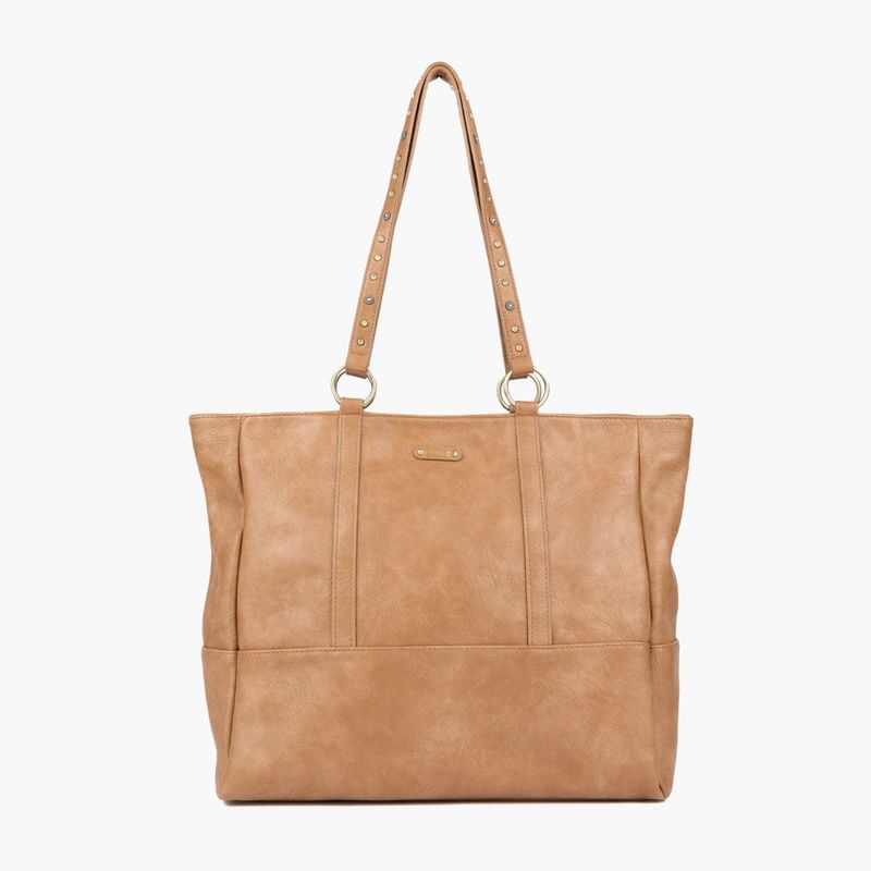 LOUNGE - Cartera Tote Mujer Con Tachas Café