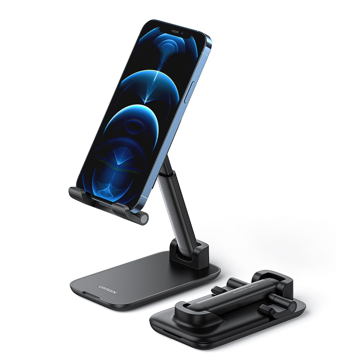 UGREEN - Base de Escritorio para Celular Altura E Inclinación Ajustable Negro