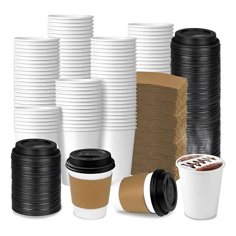 Pasteleria - Vaso Cafe Kraft Vasos Polipapel Vaso Ctapa+manga 150und 8oz