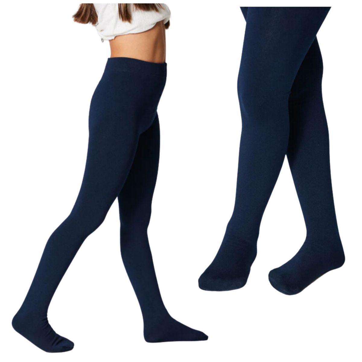 UTILISIMO - Pack 3 Calcetines Ballerina Escolar Niña Polar Azul