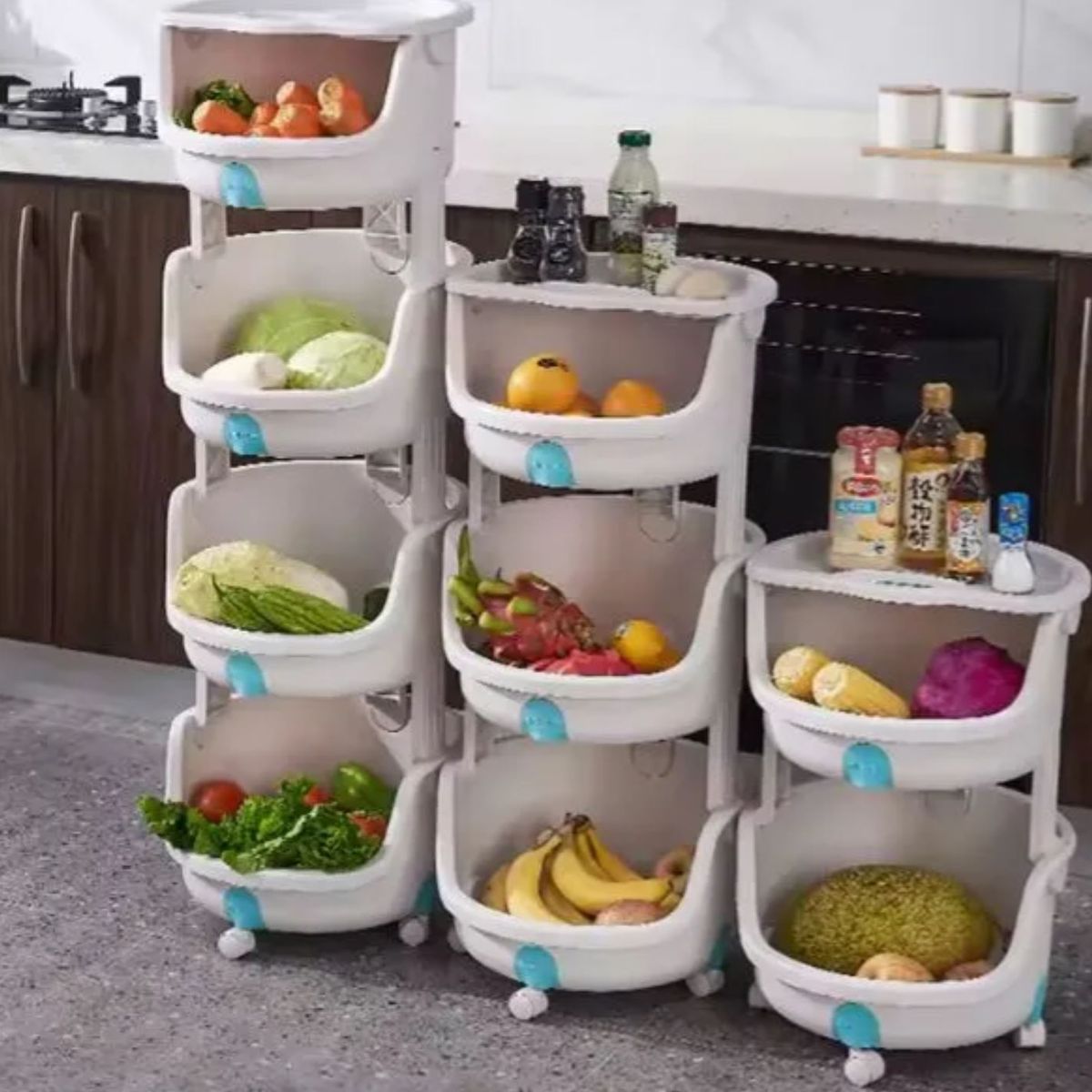 GENERICO - organizador de frutas con ruedas