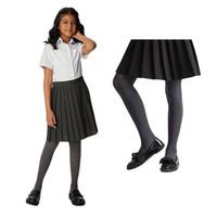 Pack 5 Ballerina Escolar Polar Gris Stretch Calcetines