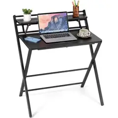 ARTDIY - Escritorio Plegable Multiusos Compacto Con Estantería Simple92x45x83cm