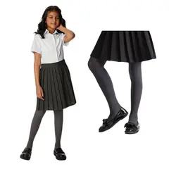 UTILISIMO - Pack 3 Ballerina Escolar Polar Gris Stretch Calcetines