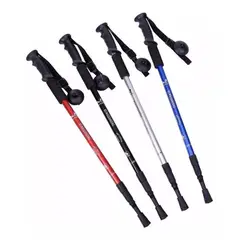 GENERICO - Pack 2 Bastón Trekking Senderismo 3 Tramos Mango Antishock