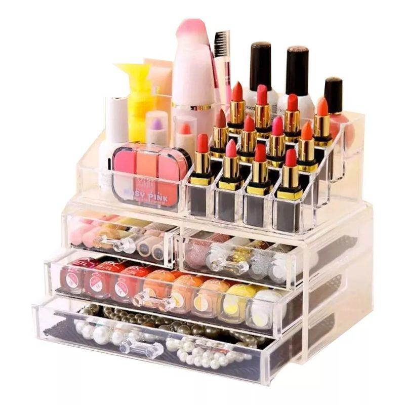 GENERICO - Organizador de maquillaje cosmetiquero joyero acrilico.