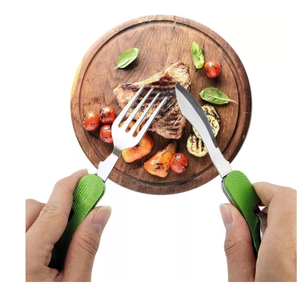 GENERICO - 3x Set Servicio Camping 5en1 Cortapluma Arbolito Multiuso