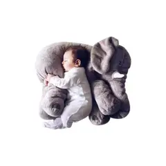 GENERICO - Almohada peluche de apego elefante de 60 cm Gris