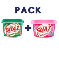 GENERICO - Pack Lavavajilla en crema SUAZ 450 gr Verde y Rosado
