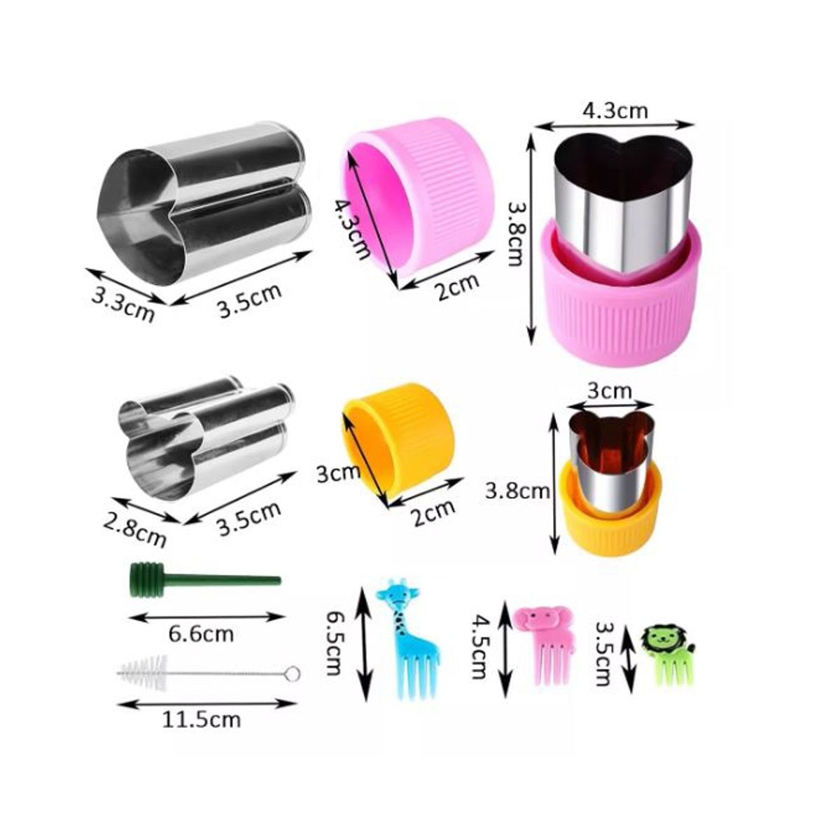 GENERICO - Kit 46 Cortadores De Sandwich y Frutas