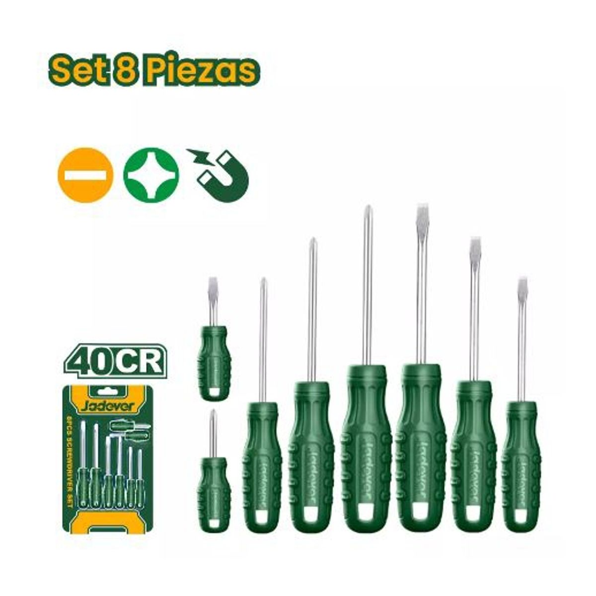 GENERICO - Juego De Destornilladores 8 Piezas