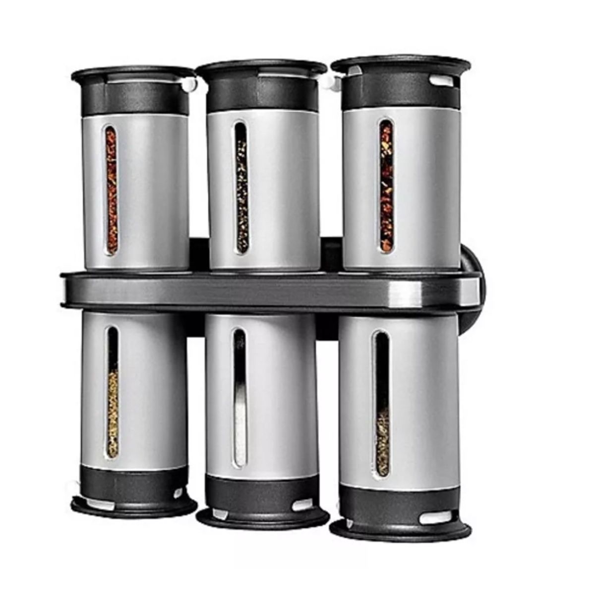 GENERICO - Especiero Modular Magnético De Pared 6 Frascos Cocina 228038