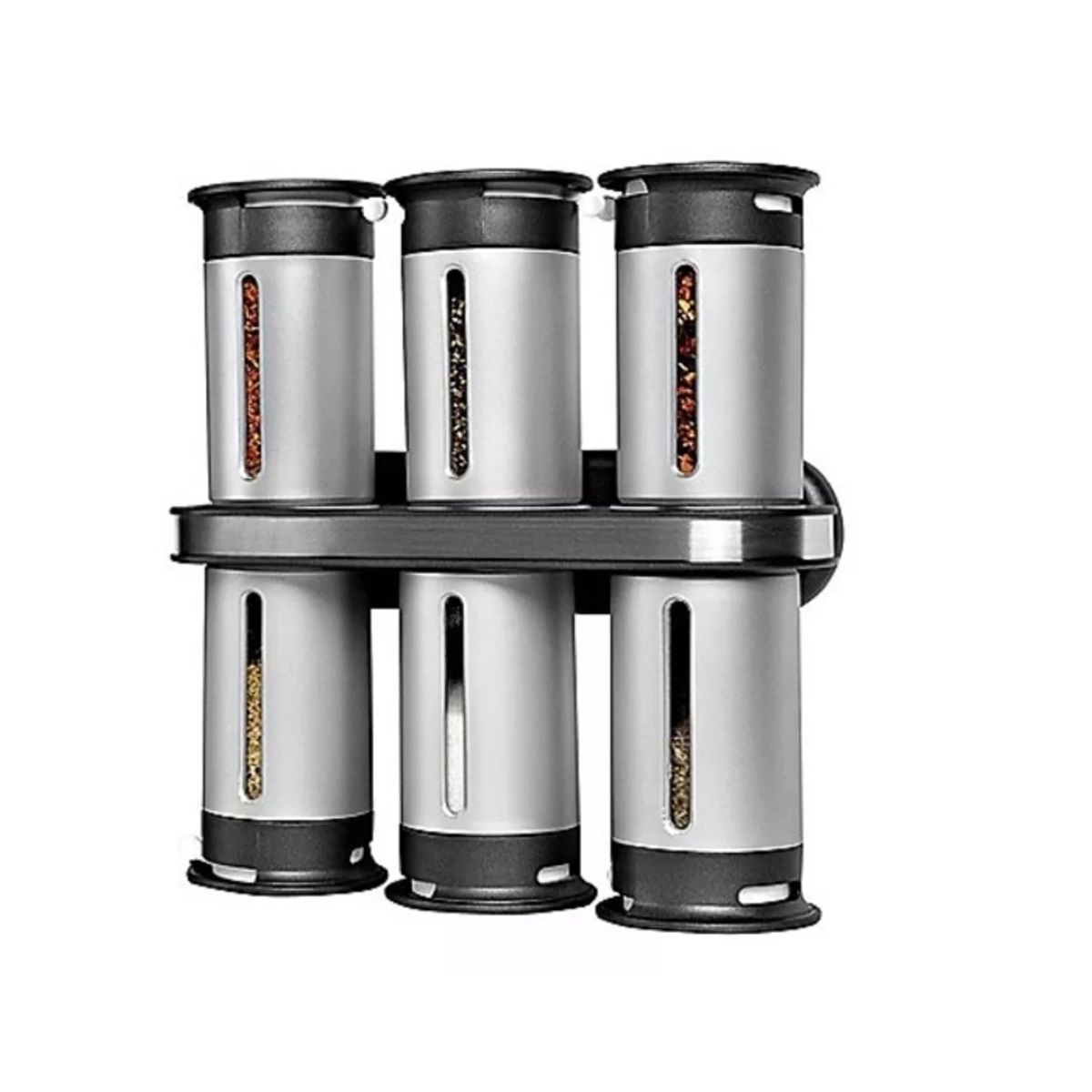 GENERICO - Especiero Modular Magnético De Pared 6 Frascos Cocina 228038
