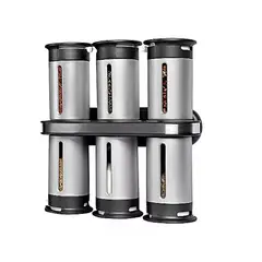 GENERICO - Especiero Modular Magnético De Pared 6 Frascos Cocina 228038