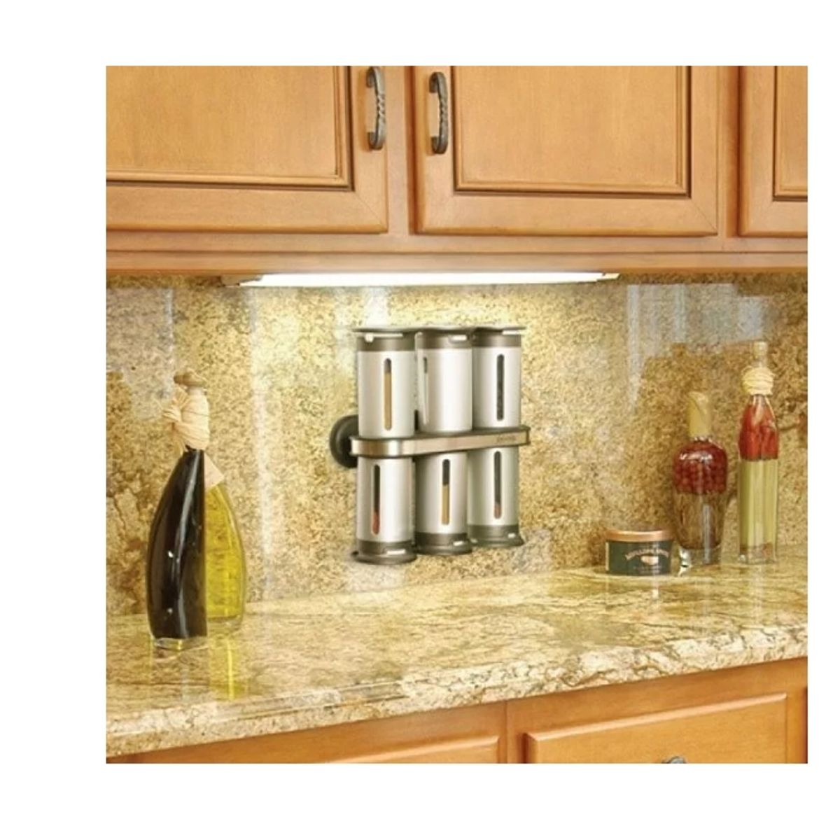 GENERICO - Especiero Modular Magnético De Pared 6 Frascos Cocina 228038