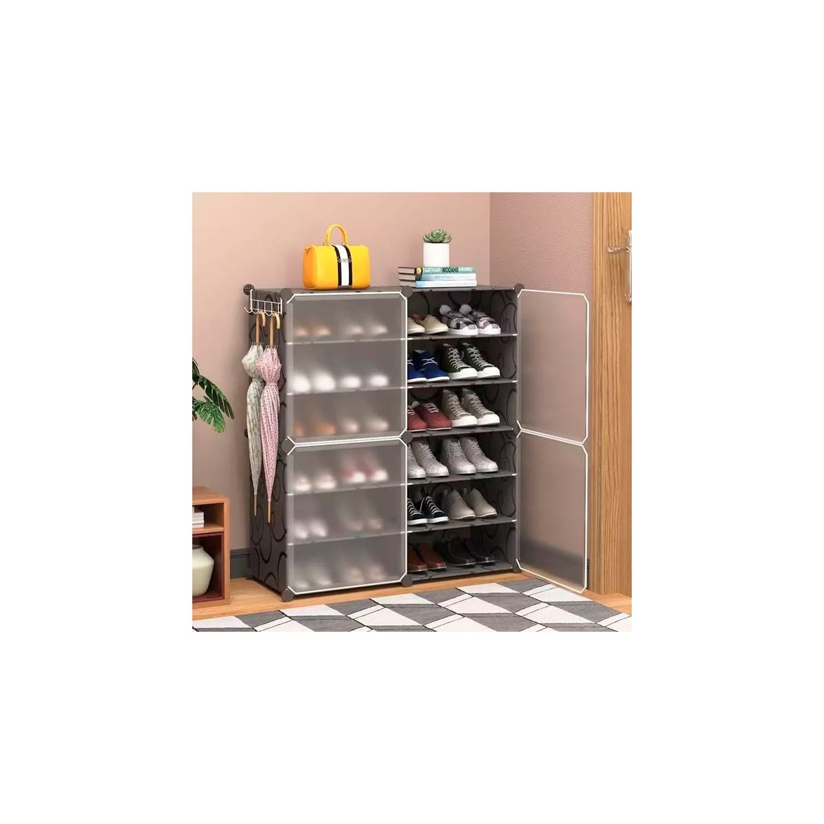 GENERICO - Organizador Zapato 2 Filas Y 6 Pisos Estante Triangular