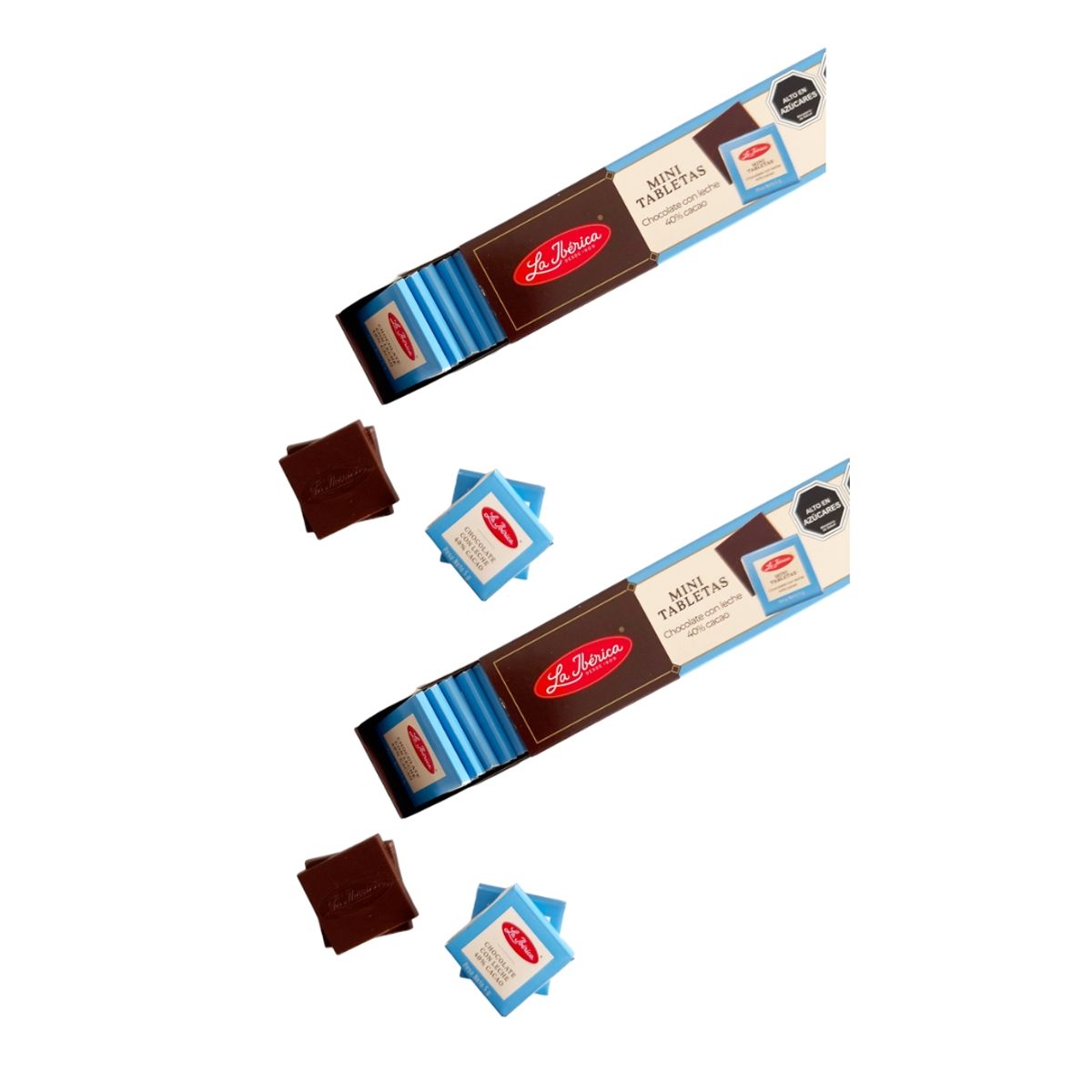 LA IBERICA - CHOCOLATE CON LECHE MINI BARRAS 48u 120G