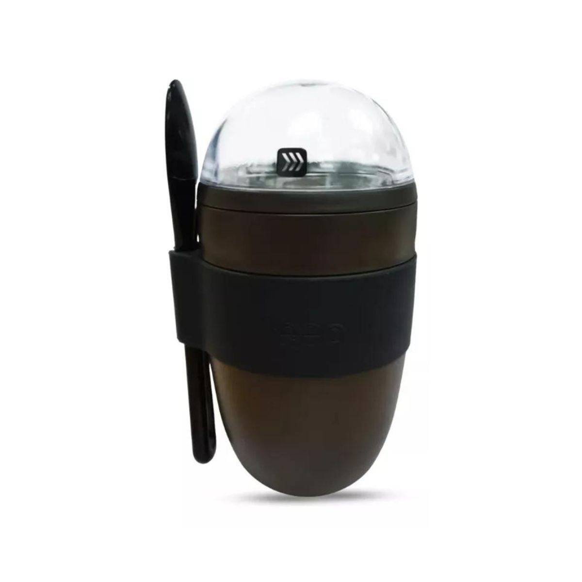 KEEP - Vaso Yogurt Cereales Keep 330 ML con Cuchara Negro