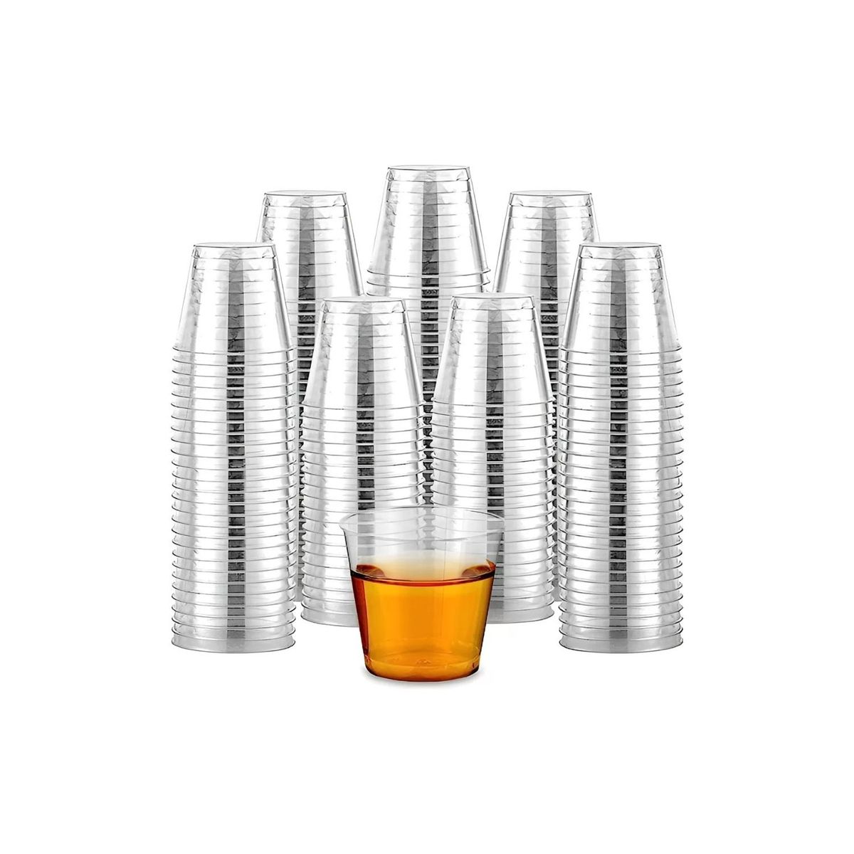 GENERICO - 25 Set De Vasos Shot Postres Pocillos Vasos Plastico 102mL.