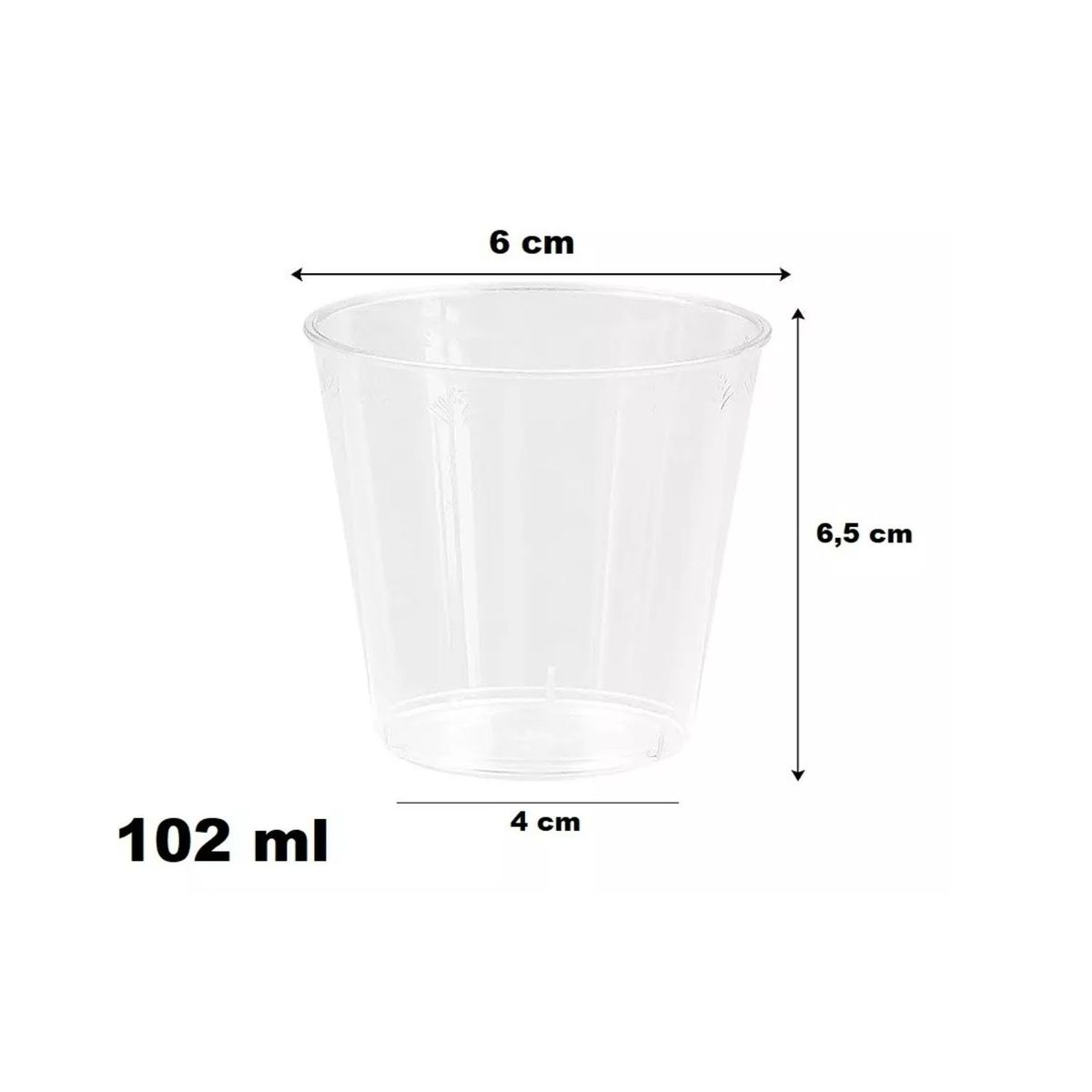 GENERICO - 25 Set De Vasos Shot Postres Pocillos Vasos Plastico 102mL.