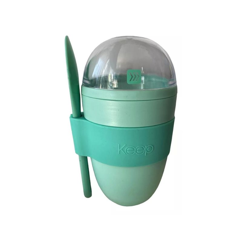 KEEP - Vaso Yogurt Cereales Keep 330 ML con Cuchara Celeste