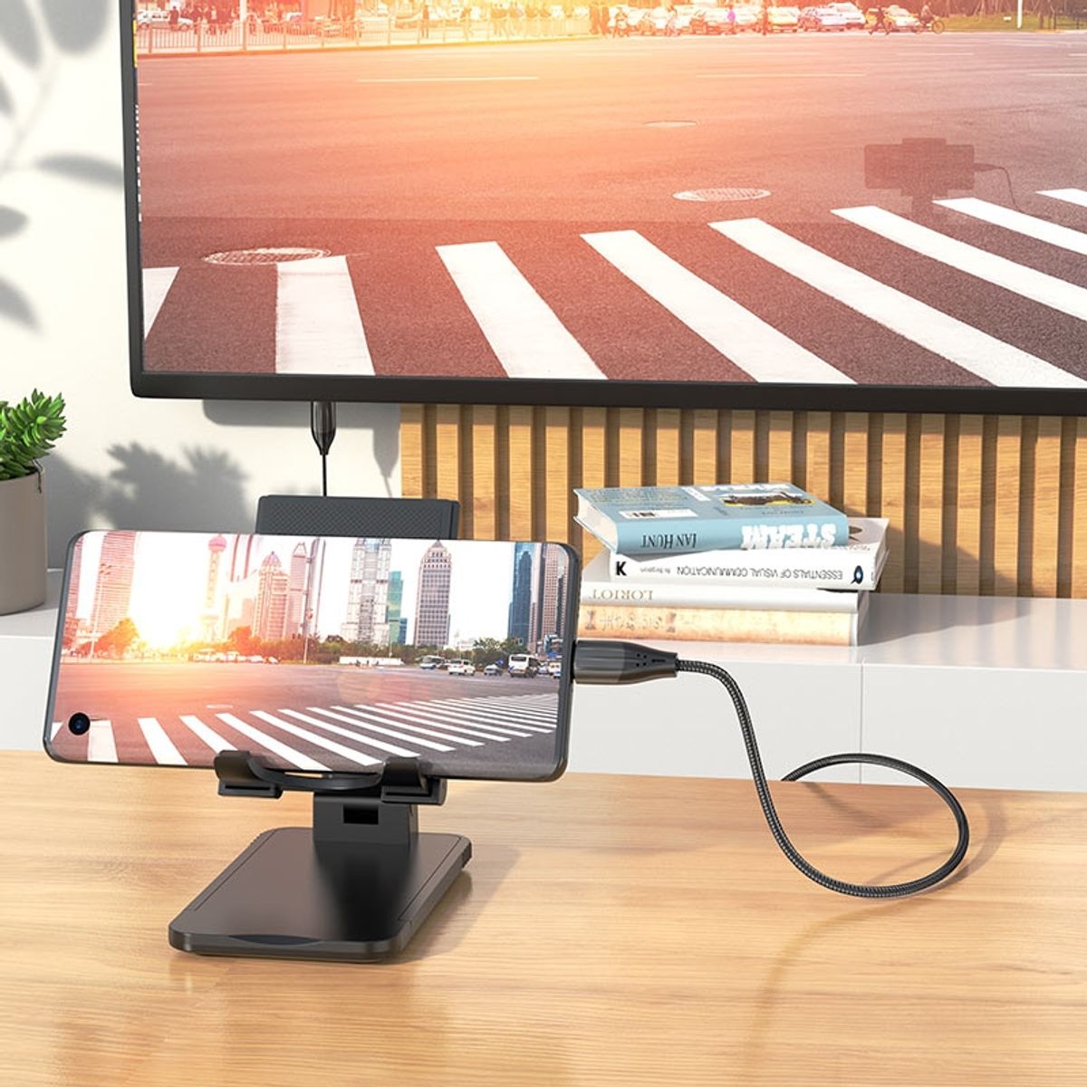 HOCO - Cable Hoco UA27 audio y video USB-C a HDMI HD 2M 4K