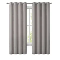 CASATUA - Cortinas Blackout 100% 2 Paños 140x220 Text Lino - Beige