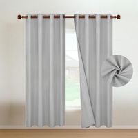 Cortinas Blackout 100% 2 Paños 140x220 Text Lino - Gris